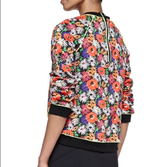 Veronica Beard Hothouse Floral Scuba Sweatshirt 0 - Picture 5 of 5